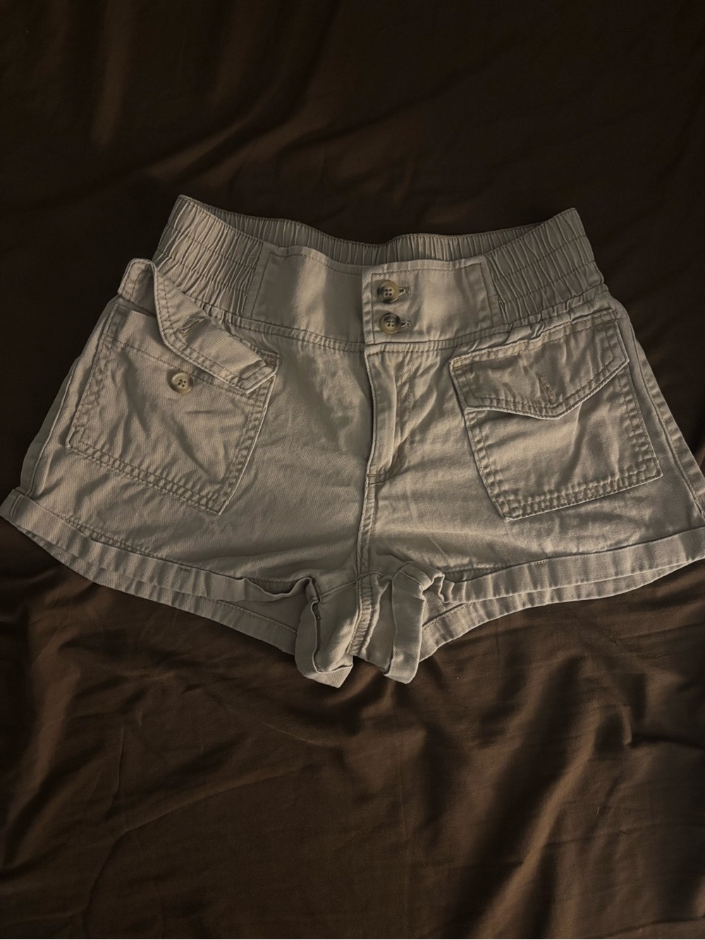 Beige Women’s Casual Pocket Shorts